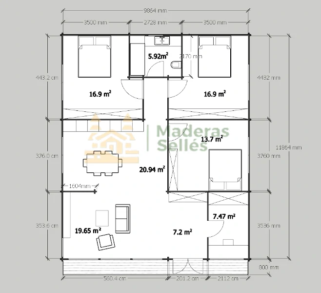 Plano modelo Kare